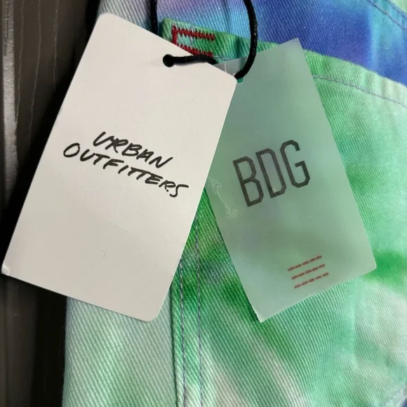 BDG by Urban Outfitters Cowboy Jeans Watercolor Floral Tie-Dye High Rise 31 - Picture 7 of 16